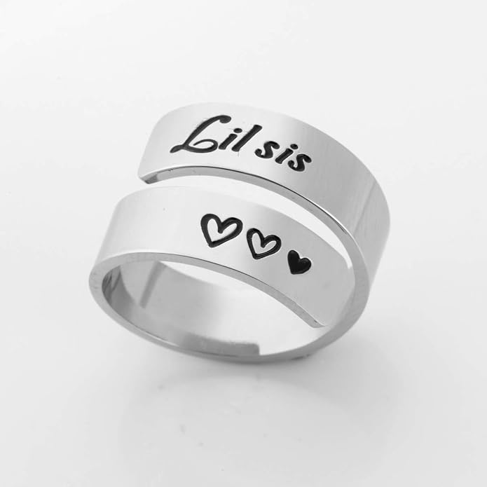 Inspirational Motivational Adjustable Ring Personalized Stainless Steel Spiral Wrap Twist Rings Encouragement Statement Graduation Jewelry Birthday Gifts for Women Teengirls.