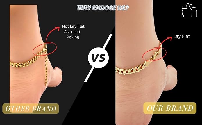 Gold Electroplated Anklet, Made in Korea