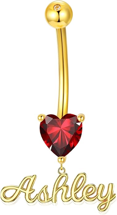 Sterling Silver 14G Belly Button Rings Cross/Cat/Butterfly/Cow/Skull/Birthstone Heart Navel Rings 16mm Body Piercing Jewelry for Women