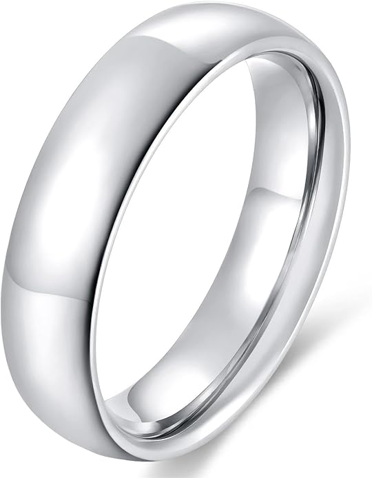 4mm 6mm Stainless Steel Ring Plain Dome High Polished Wedding Band Comfort Fit Size 4-12