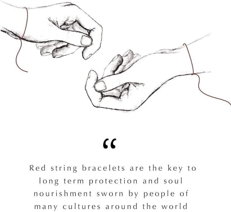 KARMA AND LUCK Red String Bracelet for Women, Evil Eye Protection Bracelet, Adjustable Drawstring 5 to 8’’, Spiritual Lucky Bracelet for Protection, Handmade