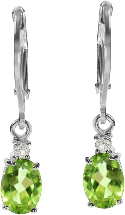 Silvershake White Gold Plated 925 Sterling Silver Leverback Earrings