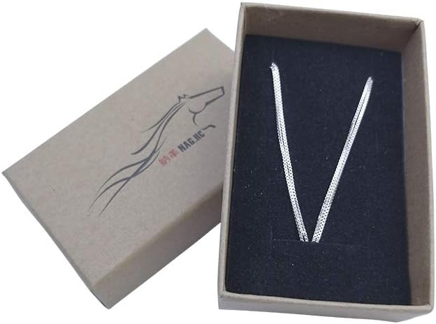 NAG.HC 925 Sterling Silver Chain 0.8MM Delicate Box Chain - Italian Necklace Chain - Tiny&Thin&Strong -Friendly Price & Quality 14"-30"