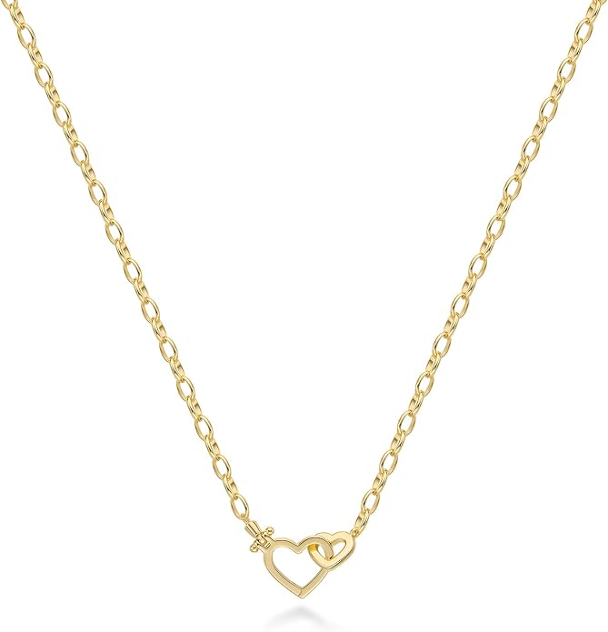 FRUMOS Gold Plated Necklace for Women, Dainty Layered Chain Necklace, Fashion Jewelry for Daily Wear