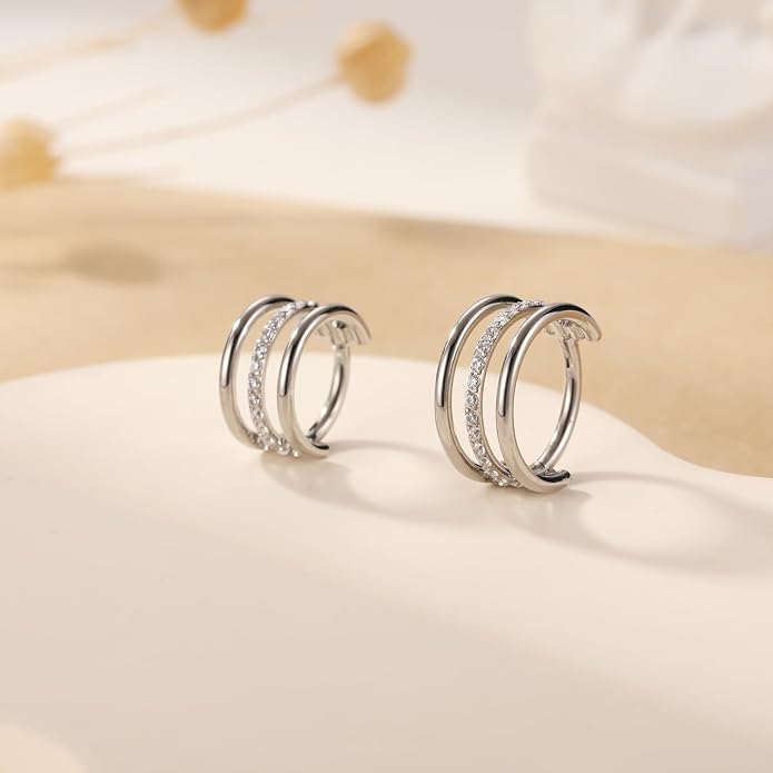 316L Surgical Steel Septum Clicker Ring Nose Ring Hoop Sleeper Hoop Earring Helix Rook Conch Cartilage Daith Tragus Earrings Lobe Nose Piercing Jewelry for Women
