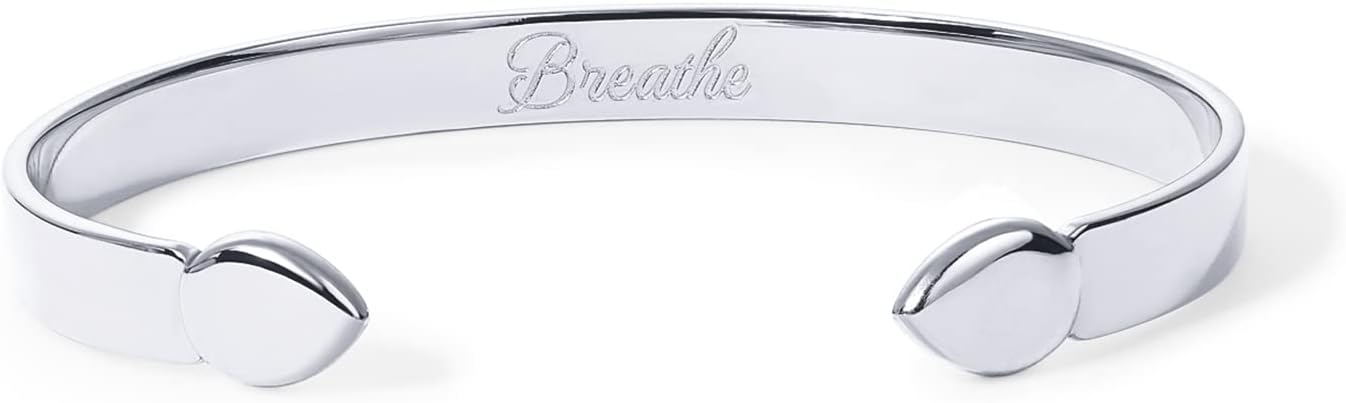 PAVOI 14K Gold Plated Stainless Steel Bangle Bracelets for Women | Inspirational Engraved Adjustable Mantra Cuff Bangle | Personalized Gift for Her Mom Sister | Birthday Gifts for Women
