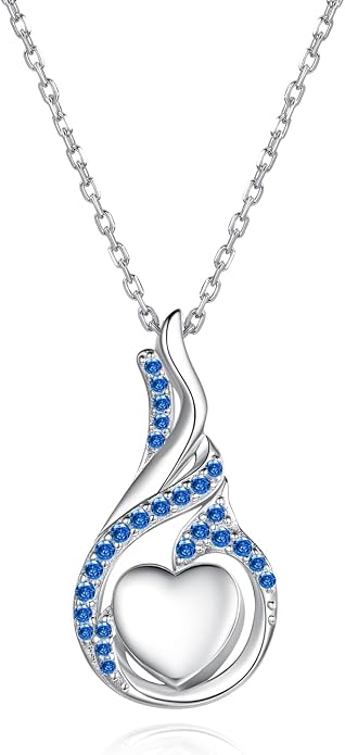 Cremation Jewelry 925 Sterling Silver Teardrop Urn Necklace for Ashes Heart Shape Memorial Keepsake Pendant for Human Ashes for Women Gift