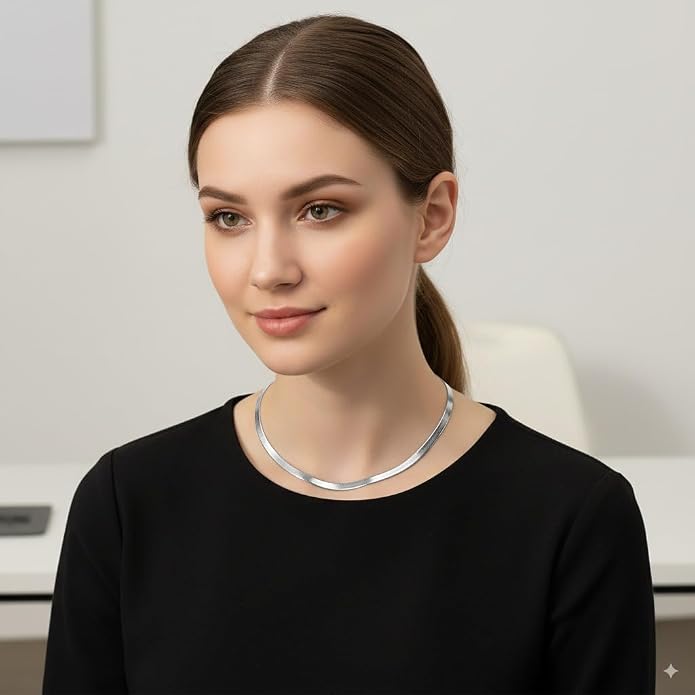 Herringbone Chain 316L Stainless Steel 14,16,18,20,22,24,27,30 inches Necklace for Men and Women in Gold, Silver Tone