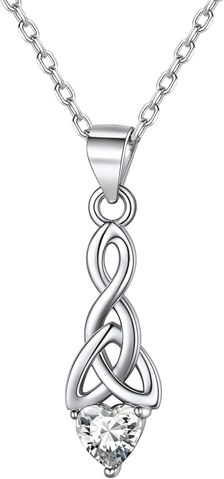 ChicSilver Bow and Cat Birthstone Necklace, 925 Sterling Silver Pendant Necklaces for Women, Hypoallergenic Silver Choker with 16 inch Rolo Chain, 12 Months Jewelry for Valentines Mothers Day Christmas