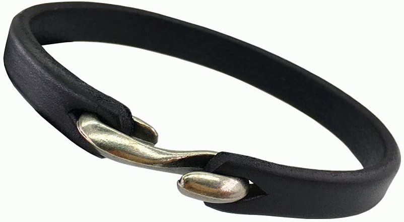 Mens Genuine Leather Bracelet - Handmade Adjustable Leather Cuff Bracelet punk Style leather wrap Wristband for Men