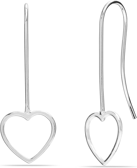 LeCalla 925 Sterling Silver Drop Ear Cuffs Earrings | Lightweight Threader Wire Shaped Teardrop Dangle Earring for Women | Hypoallergenic Piercing Gifts for Her