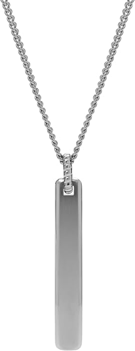 Fossil Men's Stainless Steel or Leather Necklace for Men