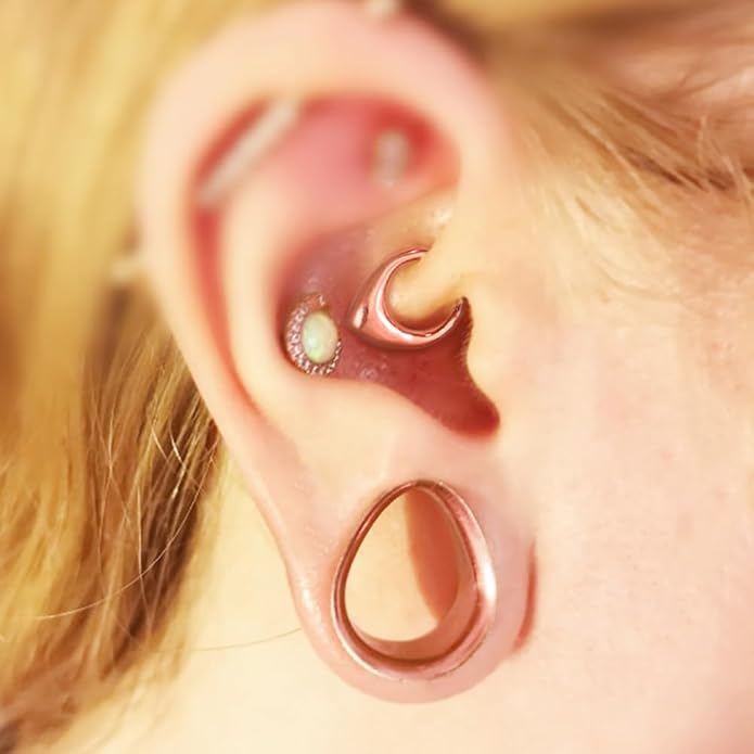 MOQIKAKA16G 8mm Septum Rings - Stainless Steel Segment Nose Rings for Women Men - Hinged Segment Nose Helix Cartilage Clicker Hoop Earrings for Daith Rook Tragus Piercing