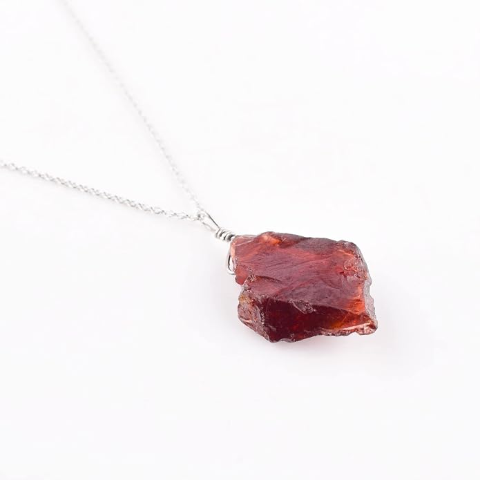Natural Gemstone Dainty Pendant Necklace for Women Handmade Crystal Jewelry 925 Sterling Silver 18 Inch Chain Healing Chakra Christmas Birthday Gift for Her