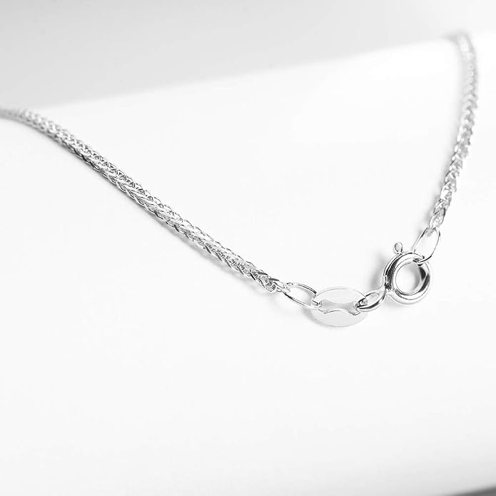 iSTONE 925 Sterling Silver Natural Crytral for Womens Pendant Necklace, Gemstone Birthstone with 17.8" Silver Chain Ladies