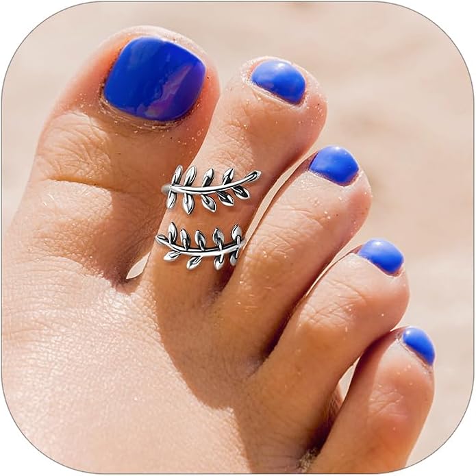 PROSILVER Adjustable Toe Rings for Women, Summer Beach Foot Jewelry, 925 Sterling Silver Open Toe Rings, Dainty Pinky Ring, Thumb Ring, Come with Box
