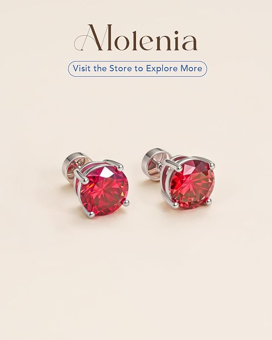 Heart Birthstone Flat Back Stud Earrings, 925 Sterling Silver 18K White Gold Plated, Poke-Free Comfortable Sleep Hypoallergenic Personalized Ear Piercing Jewelry, Mother's Day Birthday Gifts for Women