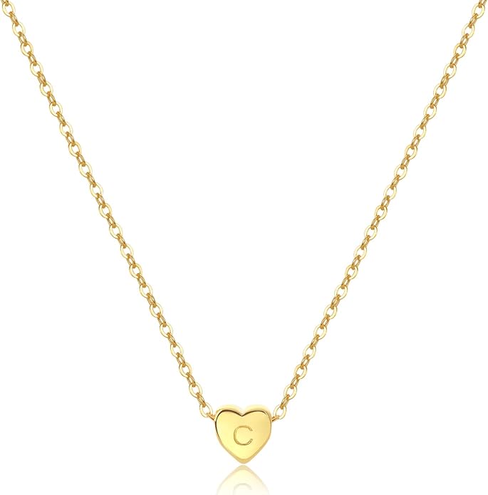Tiny Gold Heart Choker Necklace,Dainty Cute Initial Heart Pendant Necklace,Rose Necklace,Layered Heart Necklaces for Women,Christmas Gift