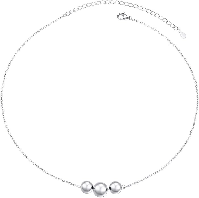 DAOCHONG S925 Sterling Silver Choker Short Necklace Pendant for Women Jewelry Gift