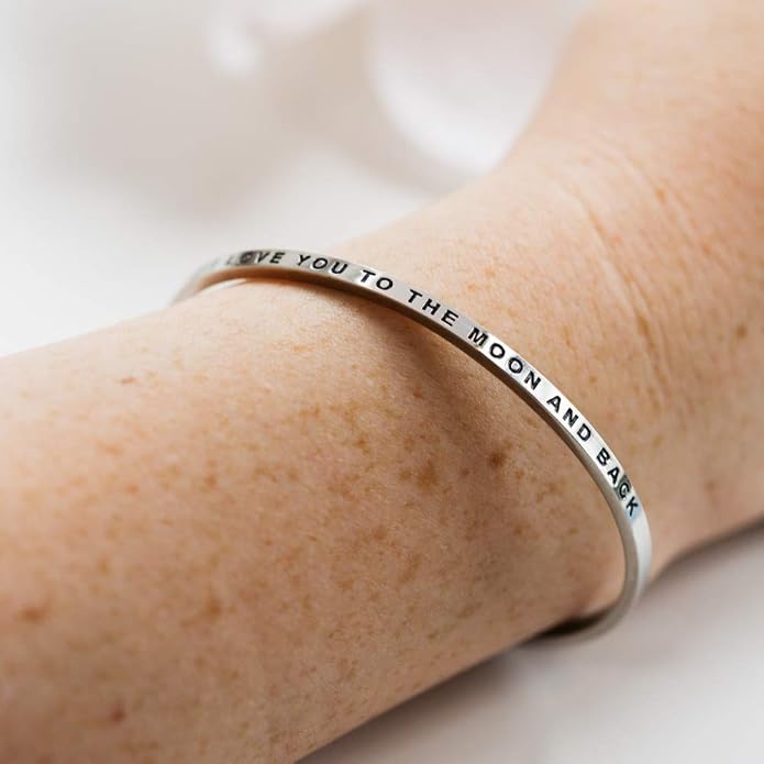 MantraBand - Mantra Band Bracelet - Silver color - Inspirational Engraved Adjustable Cuff - Gifts for Women, Sisters, Friends, Family
