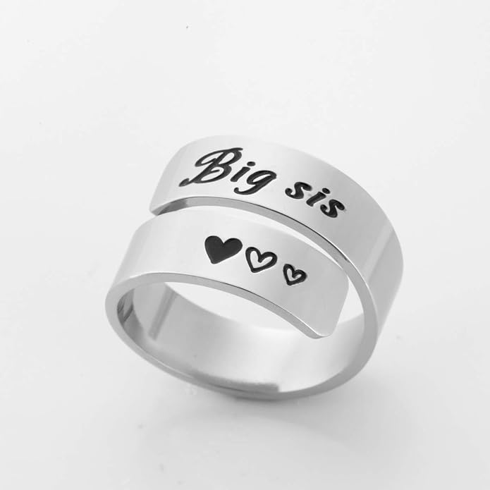 Inspirational Motivational Adjustable Ring Personalized Stainless Steel Spiral Wrap Twist Rings Encouragement Statement Graduation Jewelry Birthday Gifts for Women Teengirls.
