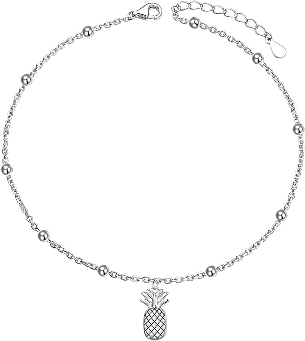 DAOCHONG Anklet for Women S925 Sterling Silver Adjustable Foot Chain Ankle Bracelet Anklets Jewelry