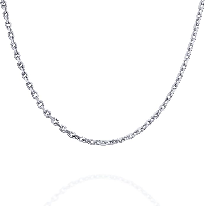 PAVOI 22K Gold Plated Chain Necklace For Women | Italian Solid 925 Sterling Silver Necklace for Men | Cuban Link, Rope, Snake & Rope Diamond-Cut Herringbone | Trendy Unisex Jewelry
