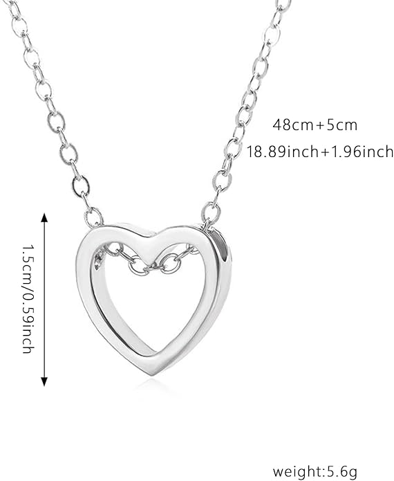 Tiny Gold Heart Choker Necklace Dainty Cute Initial Heart Pendant Layered Heart Necklaces for Women