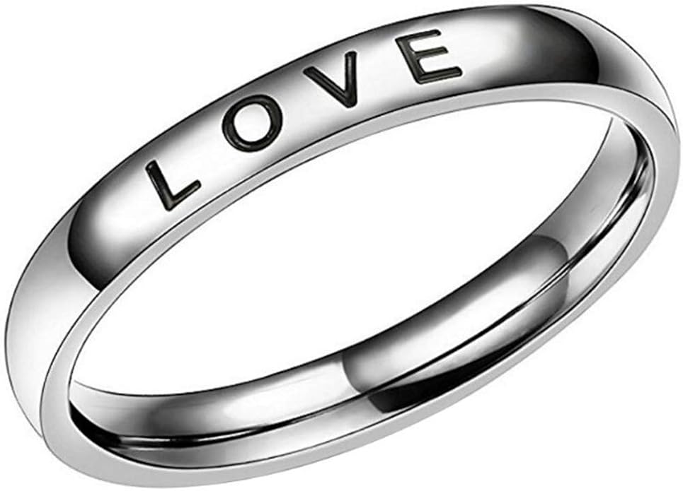 Jude Jewelers 4mm Stainless Steel Love Faith Hope Blessed Mantra Inspirational Wedding Band Ring