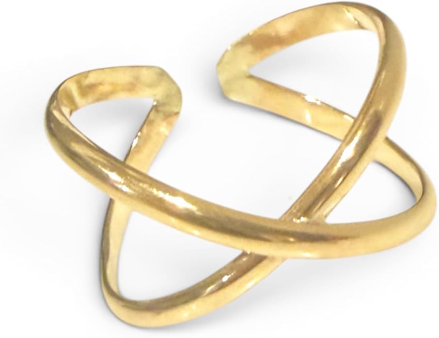 TOE RINGS & THINGS CrissCross Adjustable Toe Ring | Gold Filled or Sterling Silver | One Size Fits All
