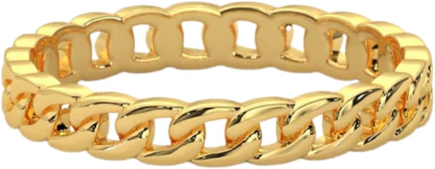 14K Gold Vermeil Ring for Women, Minimalist Stackable Band, 925 Sterling Silver Statement & Everyday Jewelry, Gifts for Women