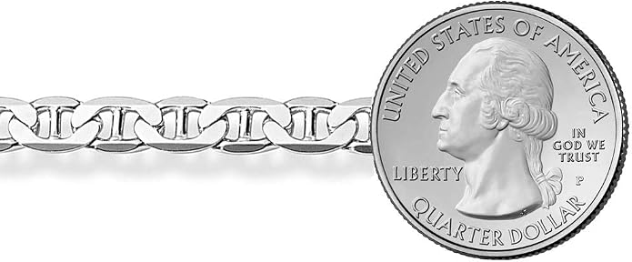 Savlano 925 Sterling Silver Solid Italian Figaro, Rope,Herringbone, Curb, Ball Bead, Snake, Mariner Chain Anklet for Women, Comes in 0.8mm - 5mm With Gift Box