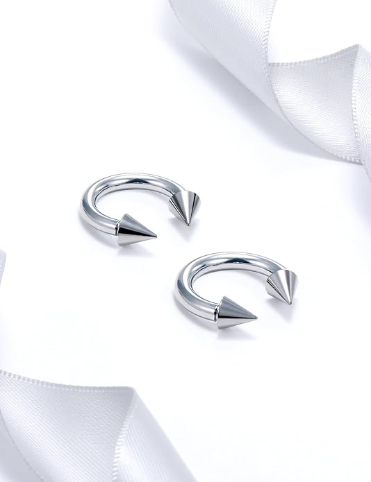 20G 18G 16G 14G 12G 8G 6G 4G 2G ASTM F136 Titanium Internal Thread Horseshoe Septum Ring Jewelry Circular Barbell Helix Snug Tragus Rook Daith Cartilage Earring Lip Ring Piercing Jewelry