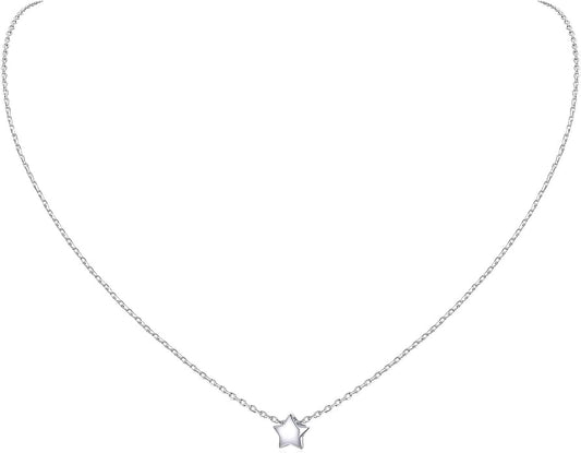 ChicSilver 925 Sterling Silver Cross/Heart/Butterfly/Star/Moon Necklace for Women, Hypoallergenic Dainty Small Silver Pendant Necklaces (with Gift Box)
