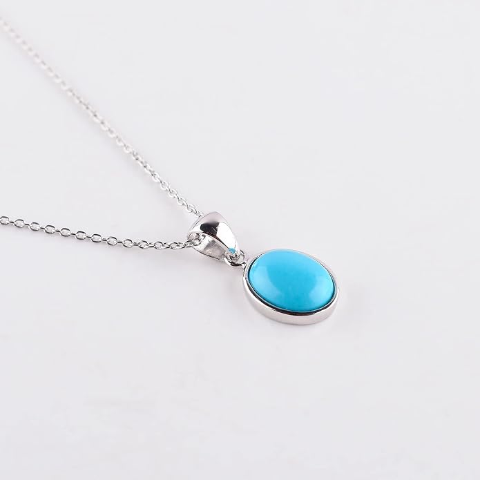 Raw Gemstone Dainty Pendant Necklace for Women, Trendy Healing Chakra Crystal, Birthstone Handmade 925 Sterling Silver Adjustable 18 inch Chain Jewelry, Birthday Gifts