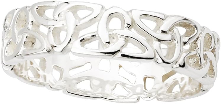 Celtic Knot Ring Sterling Silver Women's Made in Ireland
