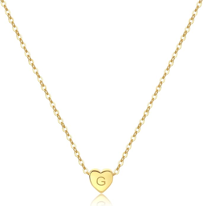 Tiny Gold Heart Choker Necklace,Dainty Cute Initial Heart Pendant Necklace,Rose Necklace,Layered Heart Necklaces for Women,Christmas Gift