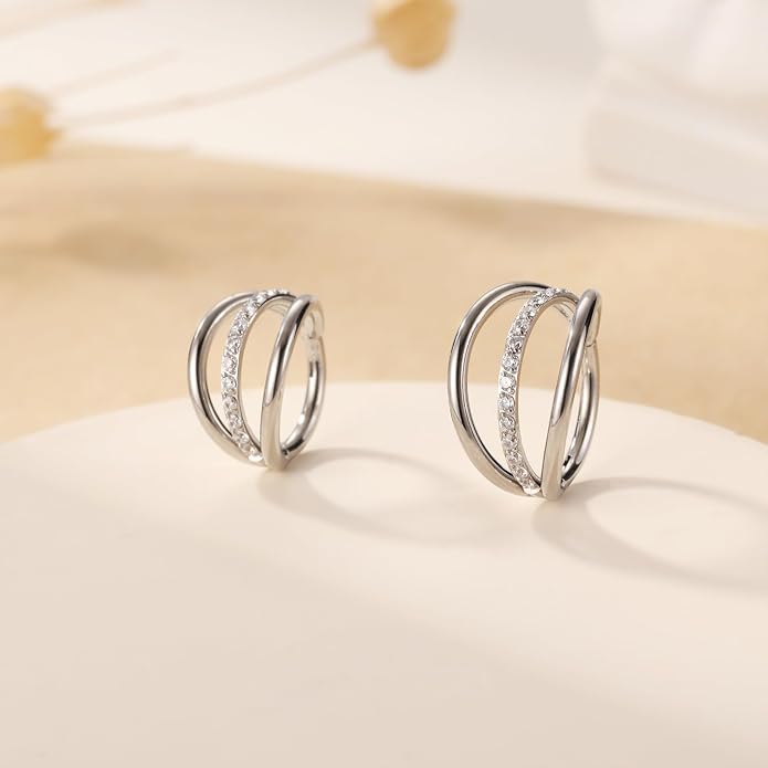 316L Surgical Steel Septum Clicker Ring Nose Ring Hoop Sleeper Hoop Earring Helix Rook Conch Cartilage Daith Tragus Earrings Lobe Nose Piercing Jewelry for Women