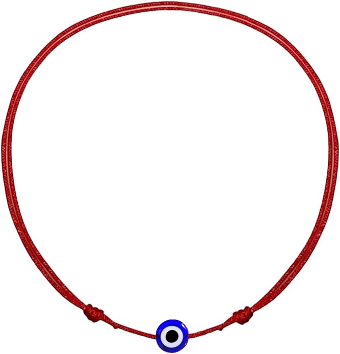 Evil Eye Red Cord Anklet Bracelet for Women Men Teen – Adjustable Waterproof String Ankle Jewelry for Protection & Good Luck, Minimalist Unisex Beach Accessory