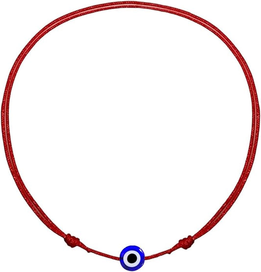Evil Eye Red Cord Anklet Bracelet for Women Men Teen – Adjustable Waterproof String Ankle Jewelry for Protection & Good Luck, Minimalist Unisex Beach Accessory
