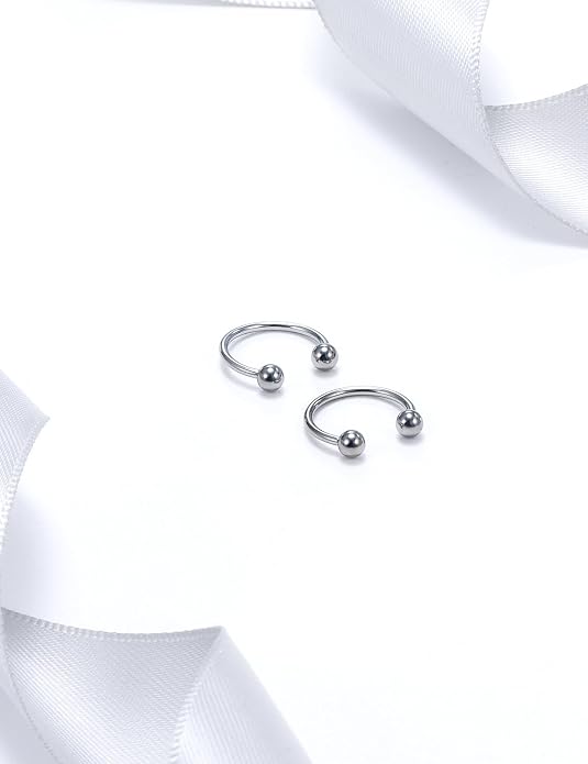 20G 18G 16G 14G 12G 8G 6G 4G 2G ASTM F136 Titanium Internal Thread Horseshoe Septum Ring Jewelry Circular Barbell Helix Snug Tragus Rook Daith Cartilage Earring Lip Ring Piercing Jewelry