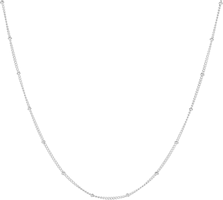 Gold Chain Necklace for Women Dainty Simple Satellite Beaded Twisted Chain Choker Necklace Everyday Jewelry Christmas Gifts