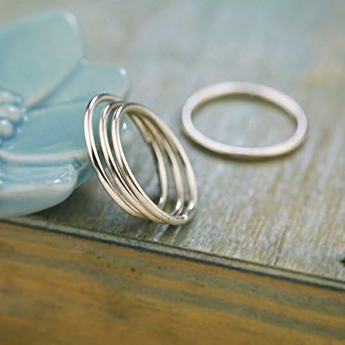 925 Sterling Silver Knuckle Rings for Women Minimalist Thin Stacking Rings Set 3PCS Midi Pinky Ring Size 2.5-8.5