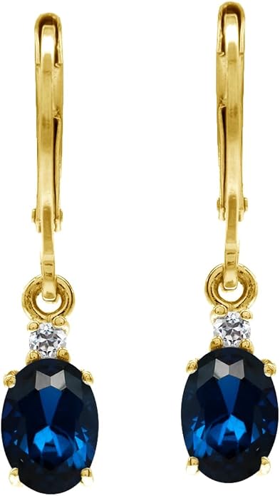 Silvershake White Gold Plated 925 Sterling Silver Leverback Earrings