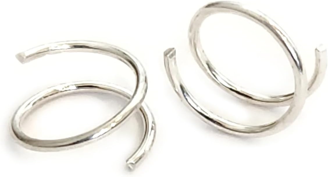 TINY Twist Huggie Hoop Earrings for Women, Gold or SIlver Double Hoop for Single Piercing, Dainty Everyday Earrings, Hypoallergenic Minimal Jewelry Gift for Her, 7mm