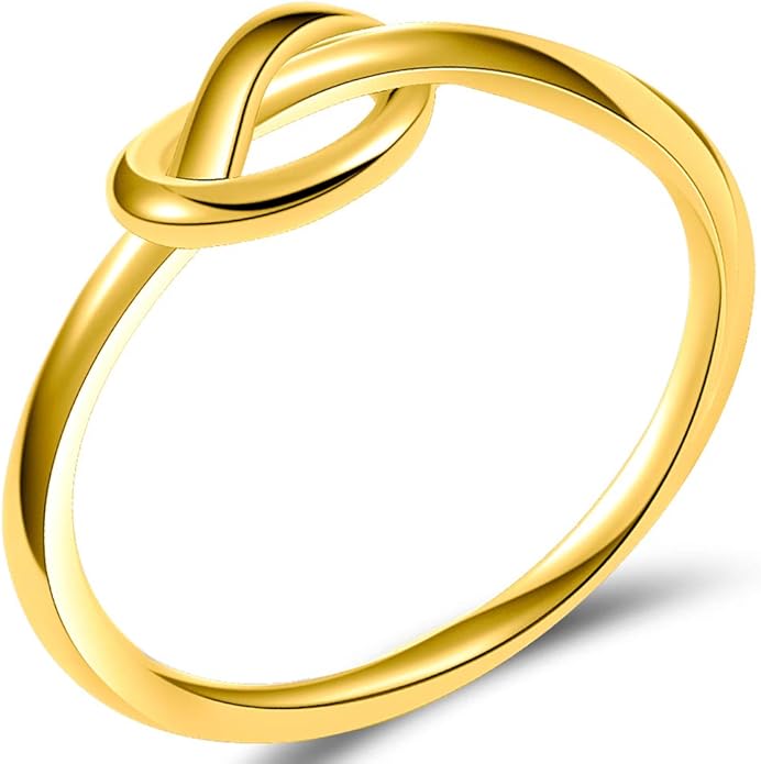 Jude Jewelers Size 3-13 Stainless Steel Simple Love Knot Celtic Promise Anniversary Statement Ring