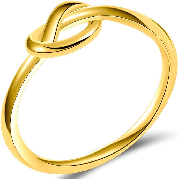 Jude Jewelers Size 3-13 Stainless Steel Simple Love Knot Celtic Promise Anniversary Statement Ring