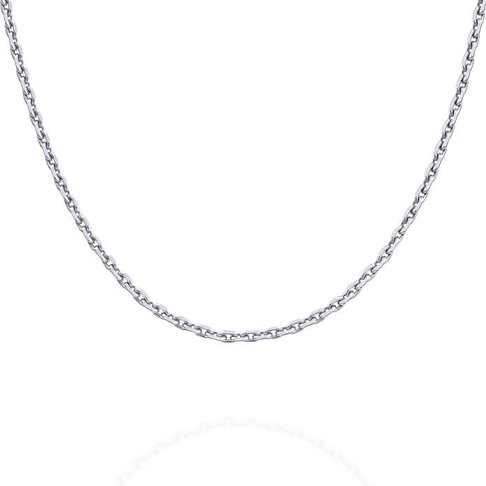 PAVOI 22K Gold Plated Chain Necklace For Women | Italian Solid 925 Sterling Silver Necklace for Men | Cuban Link, Rope, Snake & Rope Diamond-Cut Herringbone | Trendy Unisex Jewelry