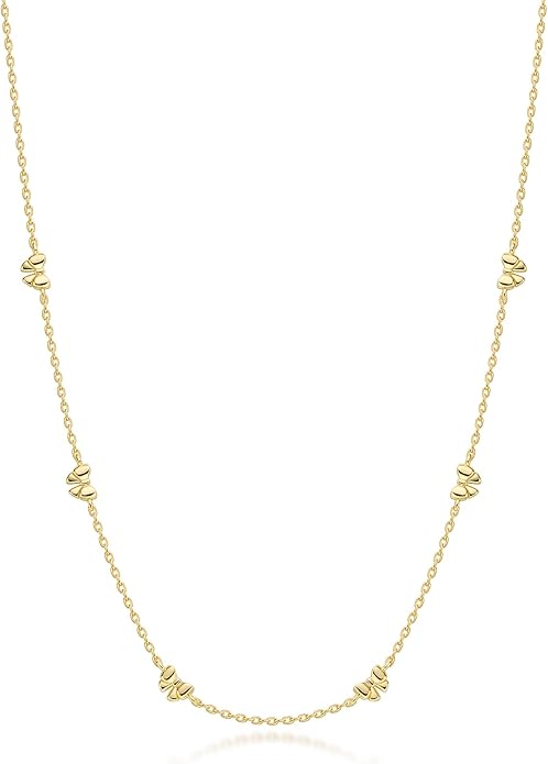 FRUMOS Gold Plated Necklace for Women, Dainty Layered Chain Necklace, Fashion Jewelry for Daily Wear