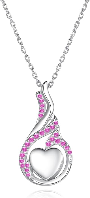 Cremation Jewelry 925 Sterling Silver Teardrop Urn Necklace for Ashes Heart Shape Memorial Keepsake Pendant for Human Ashes for Women Gift